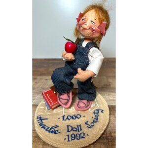 Annalee 1992 Doll Society Teacher Doll With Apple & Jack & Janet Books 9651
